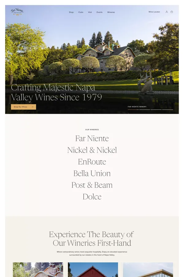 House of Far Niente | Napa Valley Wineries & Vineyards