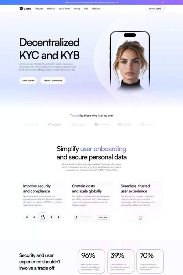 Decentralized KYC Software - Zyphe