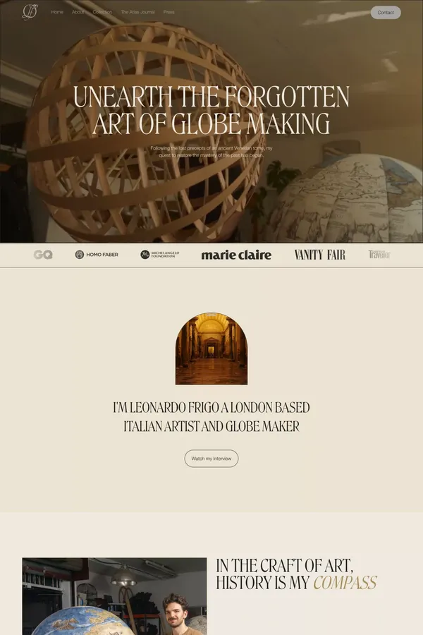 Handmade Globes by Leonardo Frigo - Portfolio design inspiration