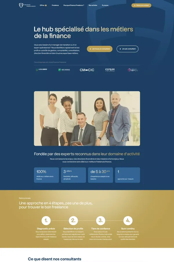 Finance Freelance - Le hub spécialisé dans les métiers de la finance