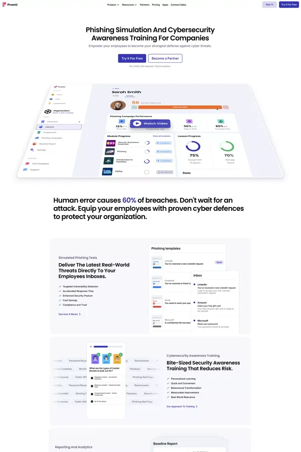 Prventi: Phishing Simulation & Training for Companies - Secure Your Business