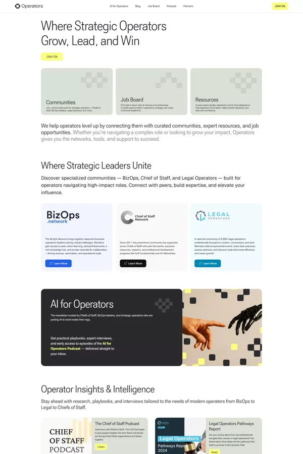 Operators | Where top operators achieve their potential