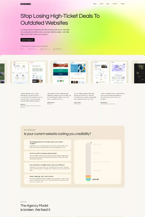 Kindred Web Studio | Fast Websites for Consultants