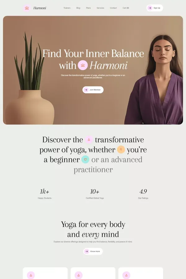 Harmoni - Wellness Website Template