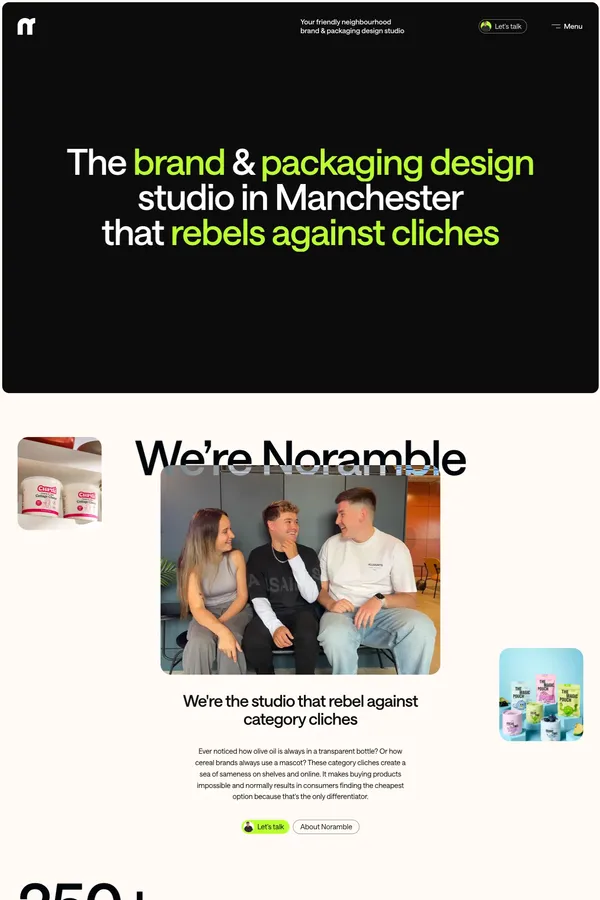 Noramble | Brand & Packaging Design Studio Manchester - Portfolio design inspiration