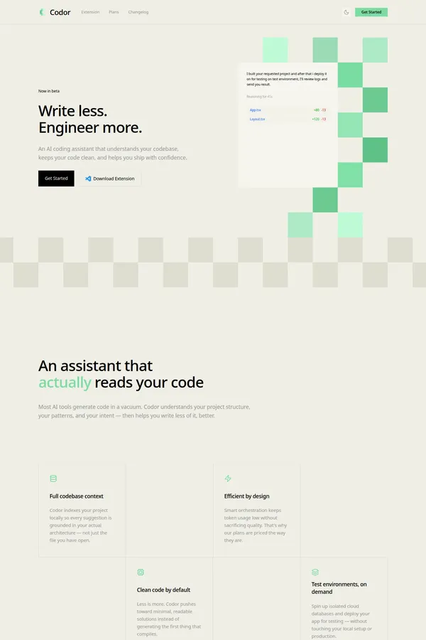 Codor — Write less. Engineer more.