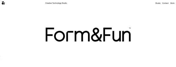 Form&Fun Studio - Portfolio design inspiration