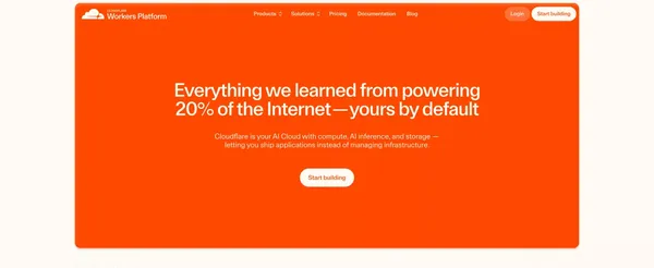 Cloudflare Workers AI - Edge AI Inference Platform - Landing design inspiration