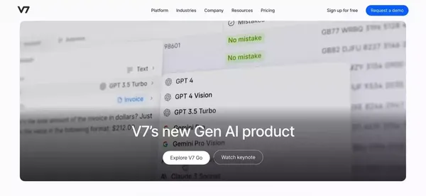 V7 Gen AI & Darwin | Accelerate AI Development & Automation - Landing design inspiration