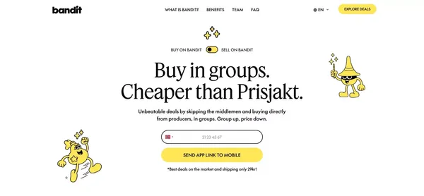 bandit app - website - Landing design inspiration