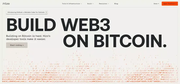 Hiro – Developer tools for Bitcoin layers - Landing design inspiration