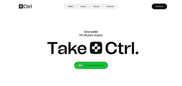Secure and powerful crypto wallet | CTRL Wallet - Landing design inspiration