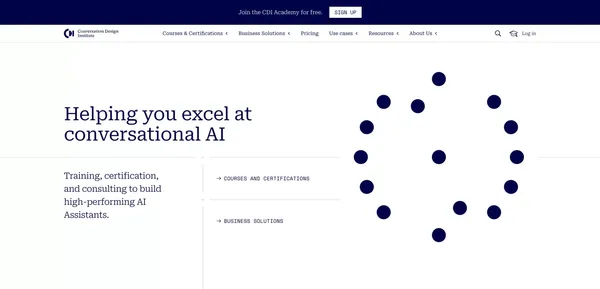 Conversation Design Institute | CDI Academy - Landing design inspiration