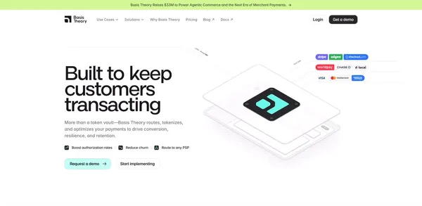 Basis Theory: Built to Keep Customers Transacting - Landing design inspiration