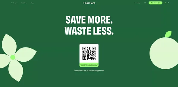 Save on groceries and fight food waste | FoodHero - Landing design inspiration