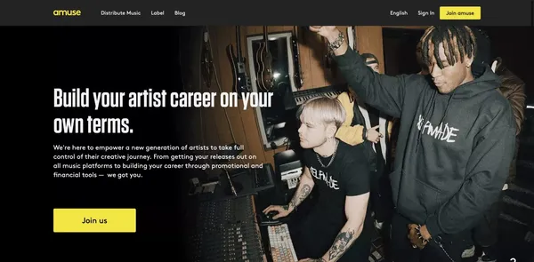 Independent Record Label & Music Distribution | amuse - Landing design inspiration