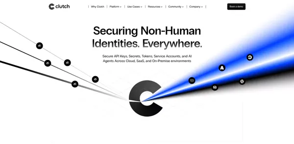 NHI Security with Clutch: Secure All Non-Human Identities - Landing design inspiration