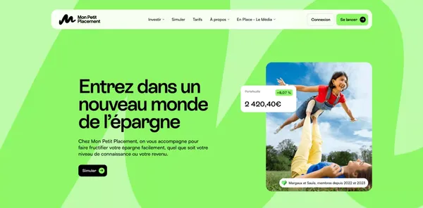 Entrez dans un nouveau monde de l’épargne ! | Mon Petit Placement - Landing design inspiration
