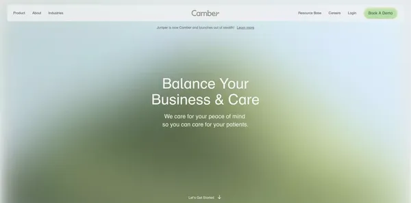 Camber: Healthcare RCM & AI Medical Billing Software - Landing design inspiration