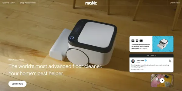 Matic - Landing design inspiration