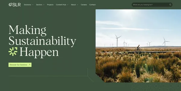 Global Leaders in Sustainability Solutions | SLR Consulting - Landing design inspiration