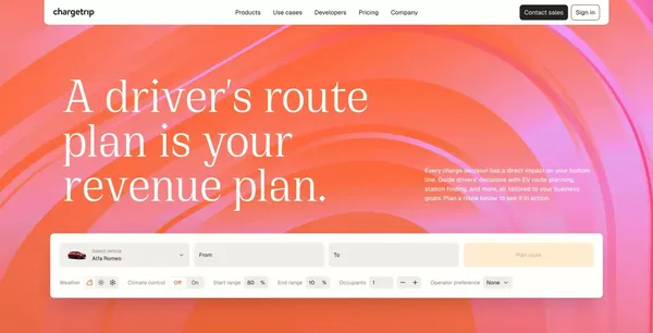 Chargetrip | Routing revenue - Landing design inspiration