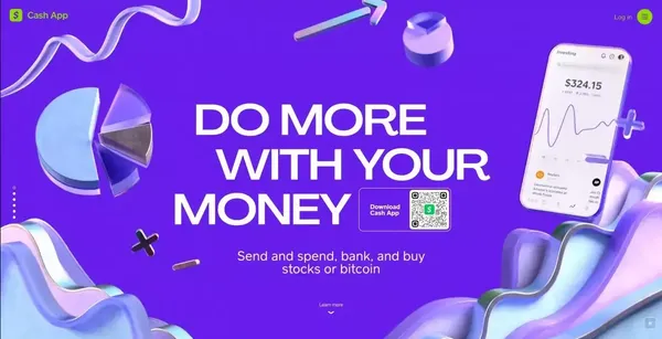 Cash App - Do more with your money - Landing design inspiration