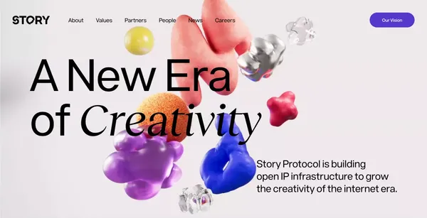 Story Protocol - Landing design inspiration