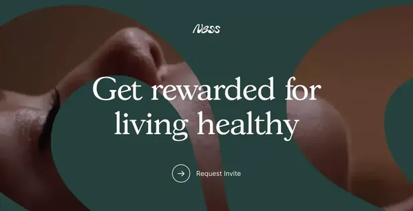 Ness - Get Rewarded for Living Healthy - Landing design inspiration