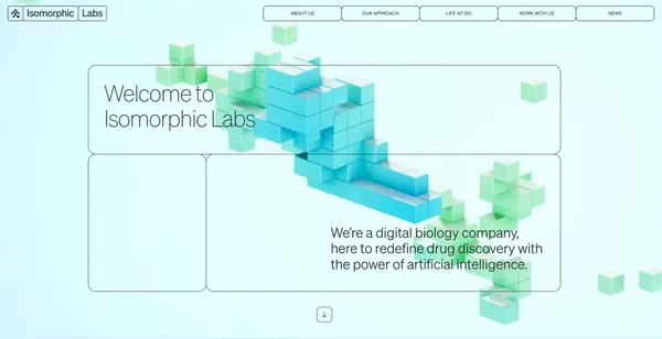 Reimagining Drug Discovery Process with AI - Isomorphic Labs - Landing design inspiration