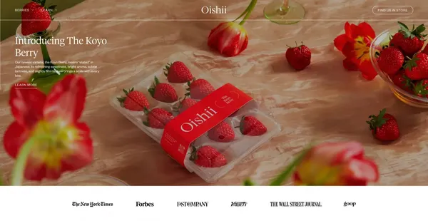Oishii - Landing design inspiration