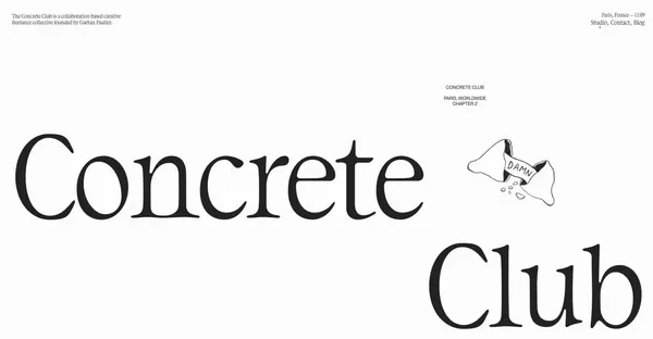 Concrete Club Studio â Creative freelance collective based in Paris - Portfolio design inspiration