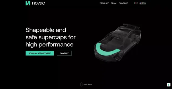 Novac Supercondensatori - Landing design inspiration