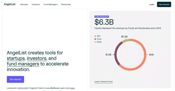 Build, Lead, Invest | AngelList - Landing design inspiration