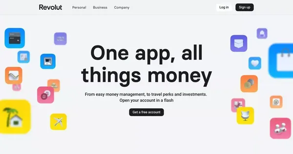 Revolut – One app, all things money - Landing design inspiration