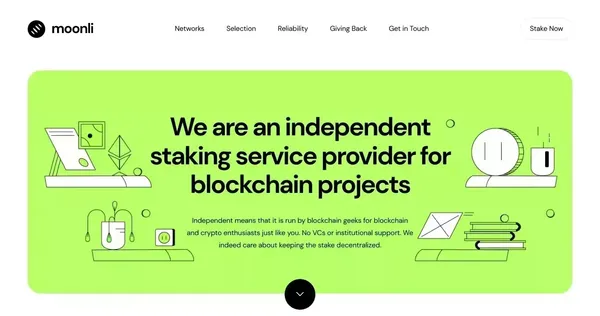 Moonli - Landing design inspiration
