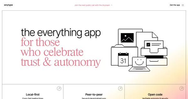 The Everything App - Landing design inspiration