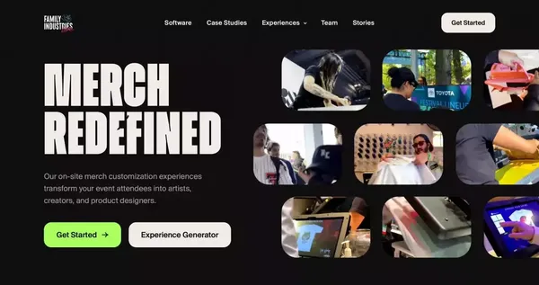 Family Industries Live - Live Printing Experts - Landing design inspiration