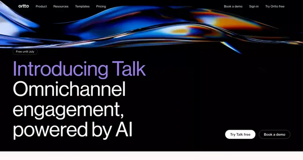 Talk, AI-powered omnichannel engagement platform | Ortto - Landing design inspiration
