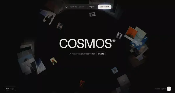 Welcome to Cosmos - Landing design inspiration