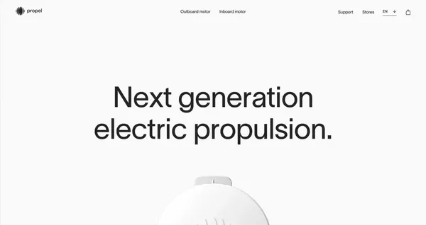 Propel — electric inboard and outboard motors - Landing design inspiration