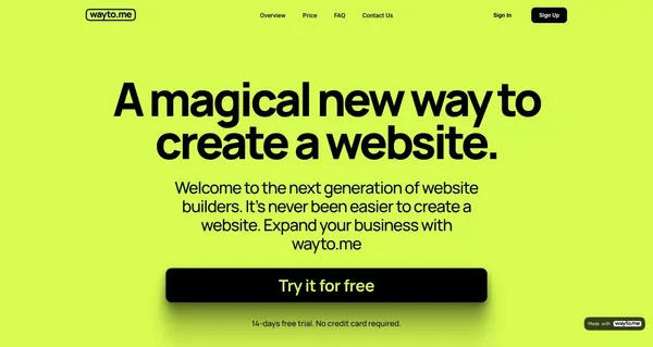Wayto.me — Simply the easiest website builder - Main - Landing design inspiration