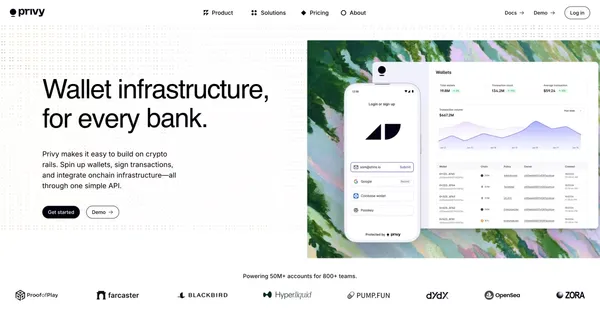 Privy - Wallet infrastructure, built for scale. - Landing design inspiration