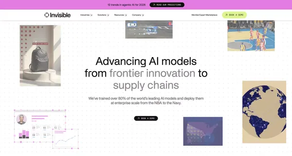AI Software for Labs and Enterprise | Invisible Technologies - Landing design inspiration