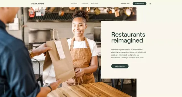 Ghost Kitchens for Restaurant Delivery + Pickup | CloudKitchens® - Landing design inspiration
