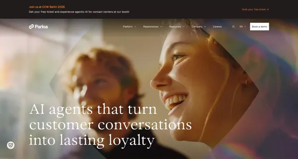 AI Agent Management Platform for contact centers - Landing design inspiration