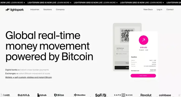 Global Payments Platform for Instant Bitcoin Transfers - Landing design inspiration