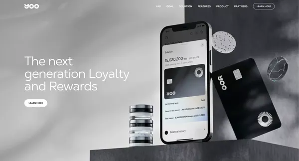 YOO - The next generation Loyalty and  Rewards - Landing design inspiration