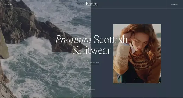 Harley of Scotland - Landing design inspiration