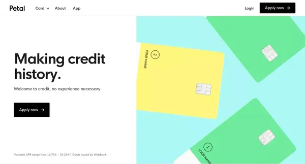 Petal - Responsible credit for the modern world. - Landing design inspiration